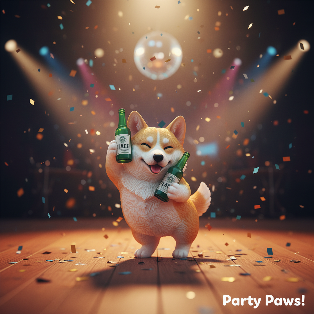 Funny Corgi with Beer - Dancing Dog Design