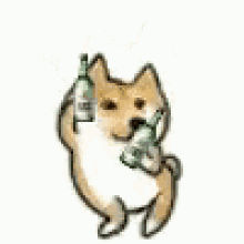 Funny Corgi with Beer - Dancing Dog Design